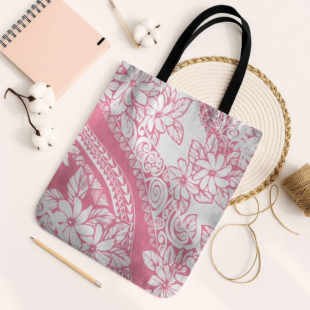 Polynesian Tiare Flower Pink Pastel Vibes Tote Bag