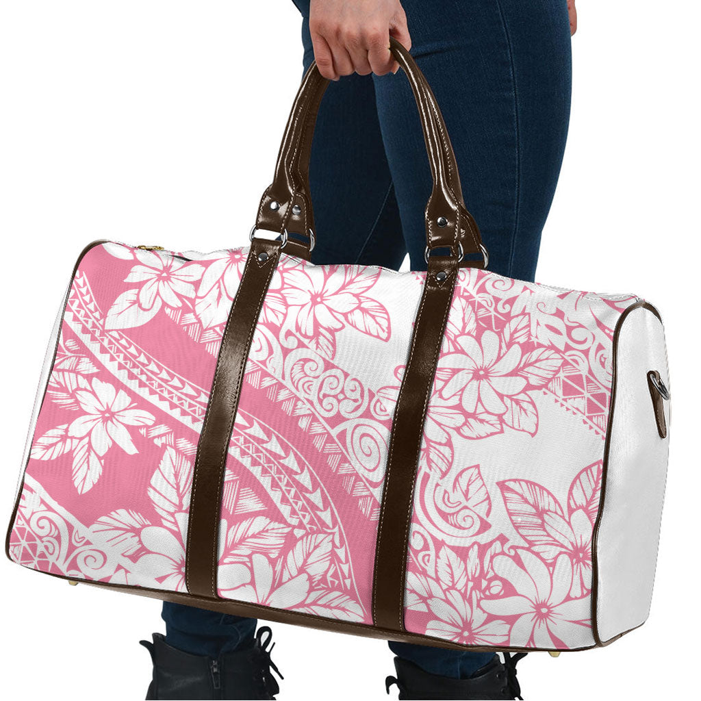 Polynesian Tiare Flower Pink Pastel Vibes Travel Bag