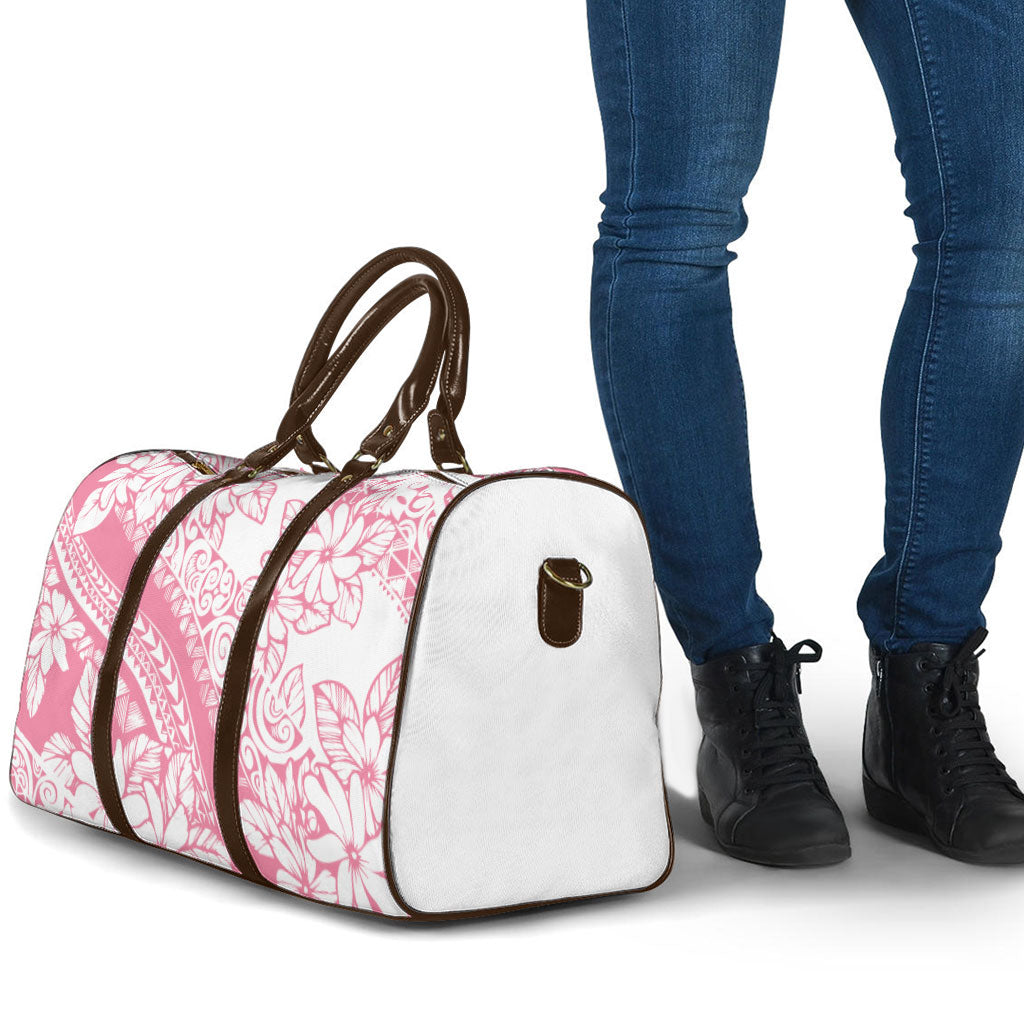 Polynesian Tiare Flower Pink Pastel Vibes Travel Bag