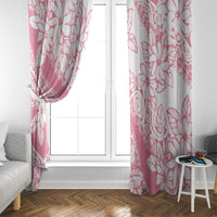 Polynesian Tiare Flower Pink Pastel Vibes Window Curtain