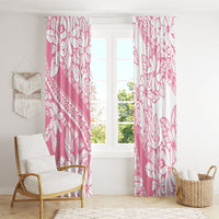 Polynesian Tiare Flower Pink Pastel Vibes Window Curtain
