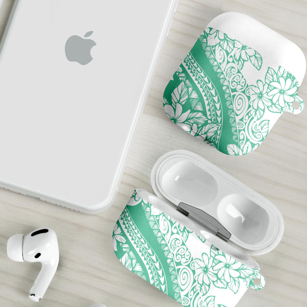 Polynesian Tiare Flower Cyan Pastel Vibes AirPods Case LT14 - Polynesian Pride