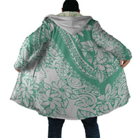 Polynesian Tiare Flower Cyan Pastel Vibes Cloak