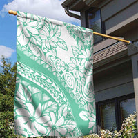 Polynesian Tiare Flower Cyan Pastel Vibes Garden Flag
