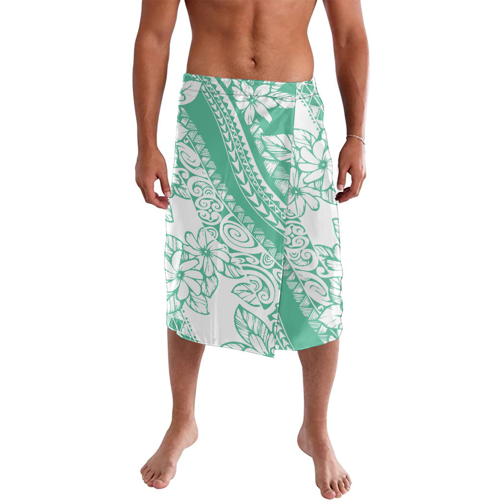 Polynesian Tiare Flower Cyan Pastel Vibes Lavalava