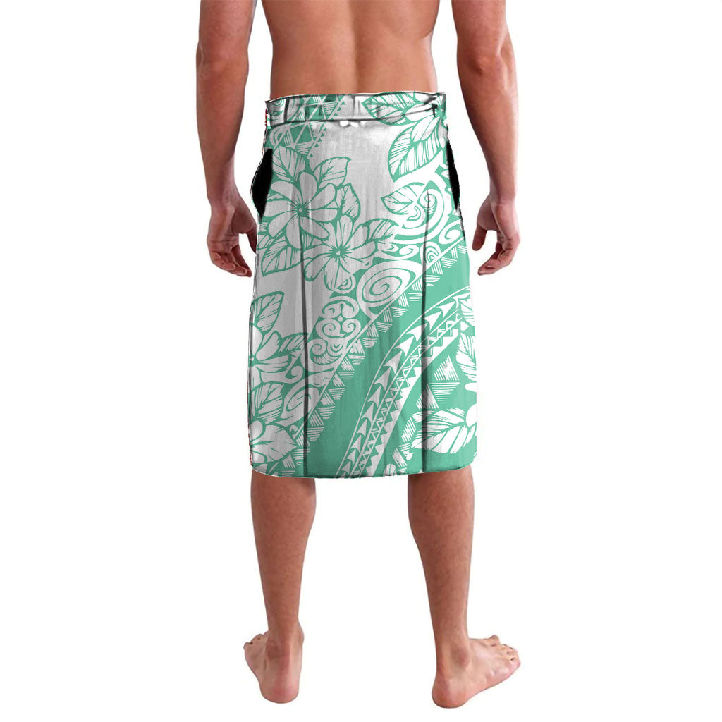 Polynesian Tiare Flower Cyan Pastel Vibes Lavalava
