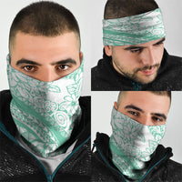 Polynesian Tiare Flower Cyan Pastel Vibes Neck Gaiter
