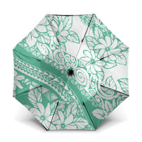 Polynesian Tiare Flower Cyan Pastel Vibes Umbrella