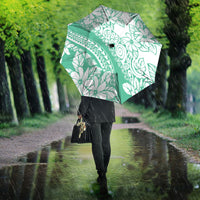Polynesian Tiare Flower Cyan Pastel Vibes Umbrella