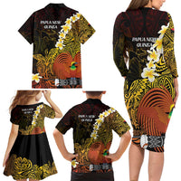 Papua New Guinea 1975 Family Matching Long Sleeve Bodycon Dress and Hawaiian Shirt Create Our History Inspire Our Future - Polynesian Pride