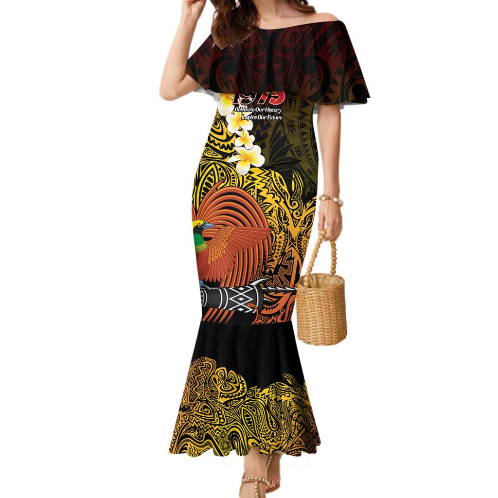 Papua New Guinea 1975 Family Matching Mermaid Dress and Hawaiian Shirt Create Our History Inspire Our Future - Polynesian Pride