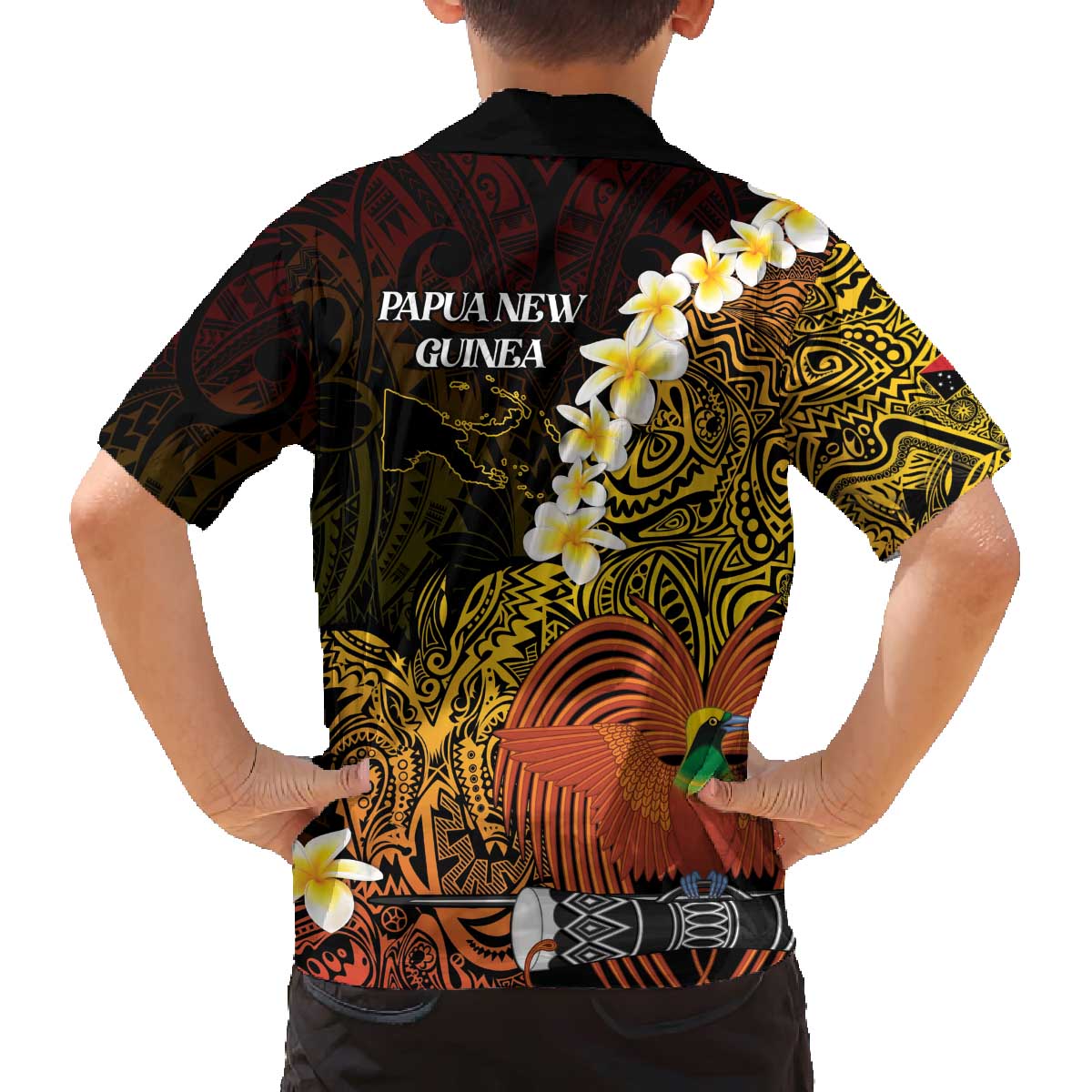 Papua New Guinea 1975 Family Matching Off The Shoulder Long Sleeve Dress and Hawaiian Shirt Create Our History Inspire Our Future - Polynesian Pride