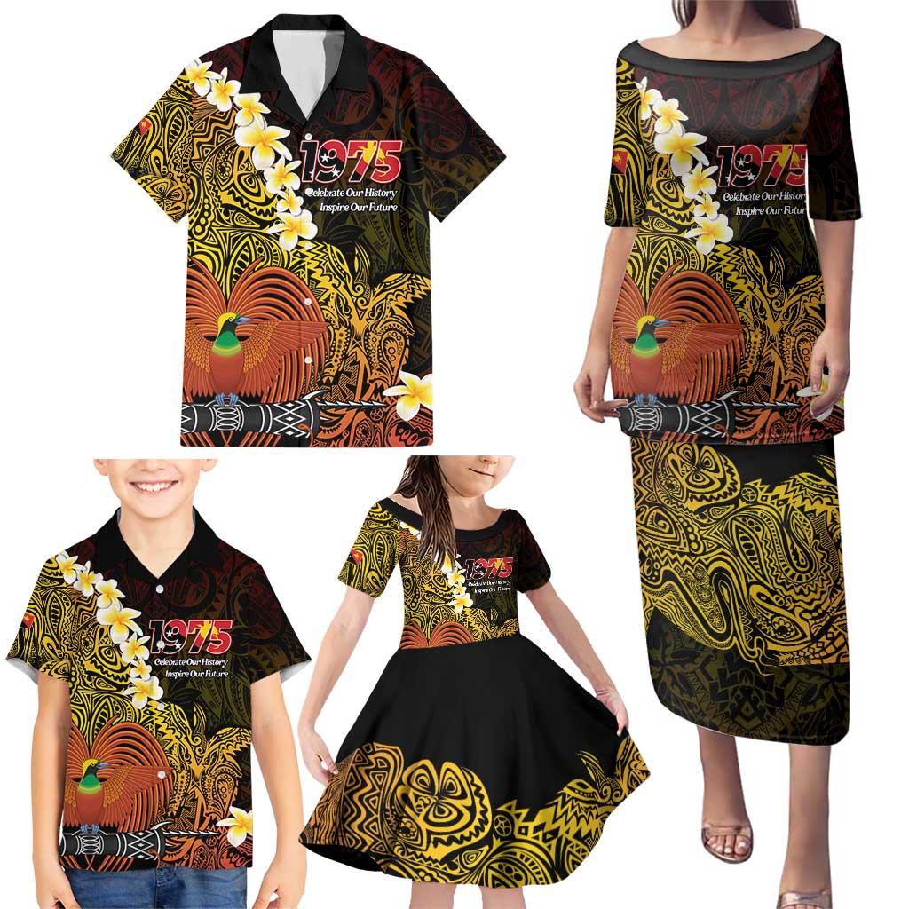 Papua New Guinea 1975 Family Matching Puletasi and Hawaiian Shirt Create Our History Inspire Our Future - Polynesian Pride