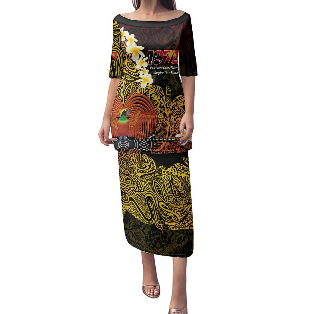 Papua New Guinea 1975 Family Matching Puletasi and Hawaiian Shirt Create Our History Inspire Our Future - Polynesian Pride