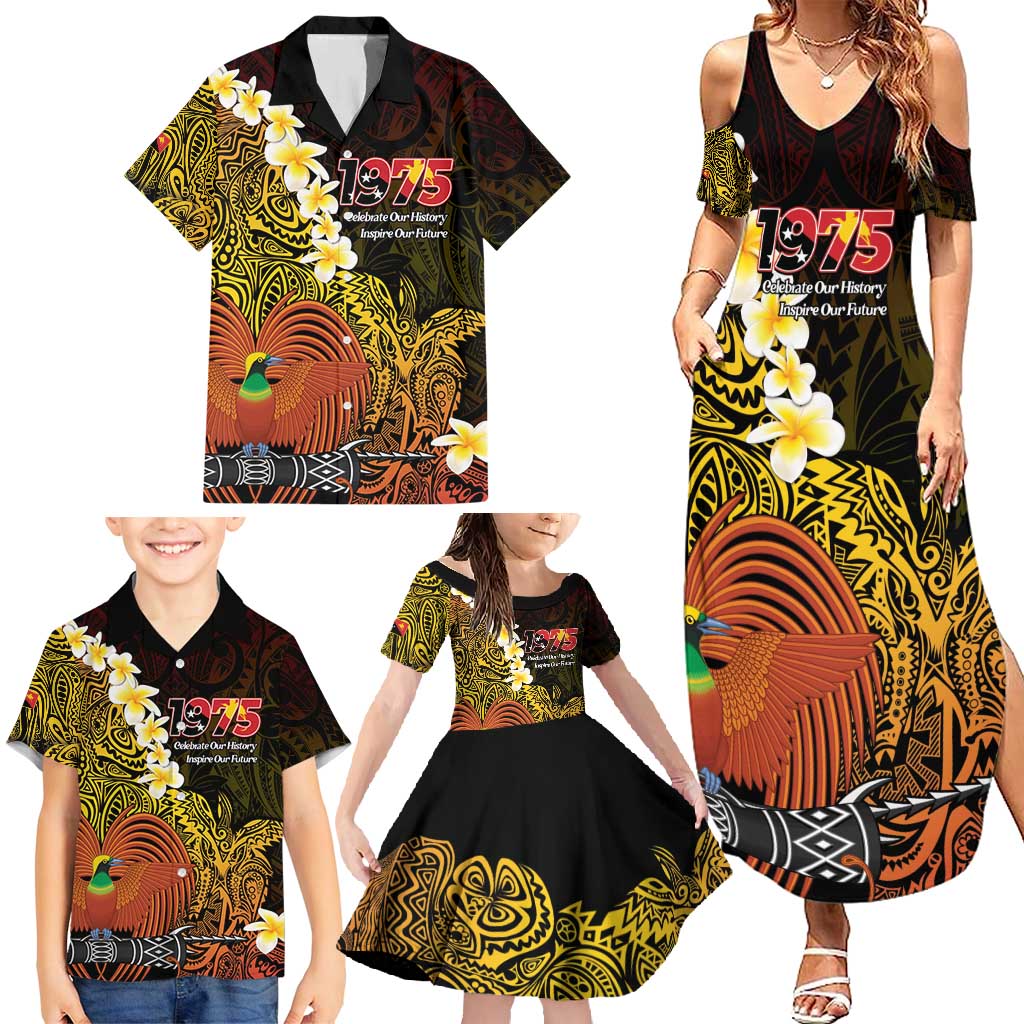 Papua New Guinea 1975 Family Matching Summer Maxi Dress and Hawaiian Shirt Create Our History Inspire Our Future - Polynesian Pride