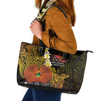 Papua New Guinea 1975 Leather Tote Bag Create Our History Inspire Our Future - Polynesian Pride