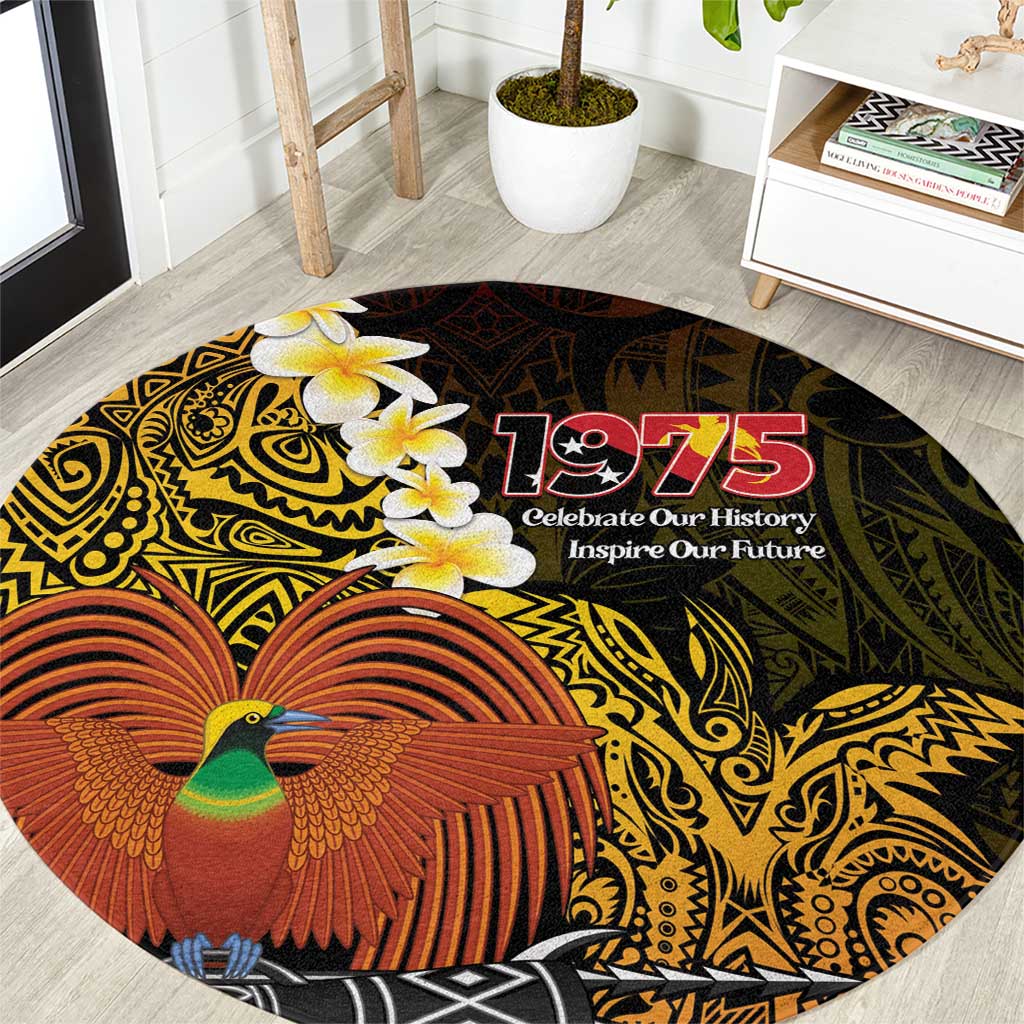 Papua New Guinea 1975 Round Carpet Create Our History Inspire Our Future - Polynesian Pride