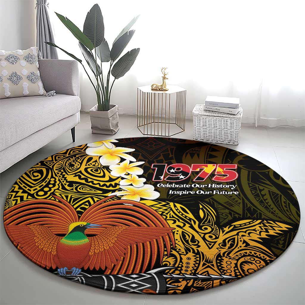 Papua New Guinea 1975 Round Carpet Create Our History Inspire Our Future - Polynesian Pride
