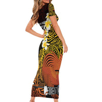 Papua New Guinea 1975 Short Sleeve Bodycon Dress Create Our History Inspire Our Future - Polynesian Pride