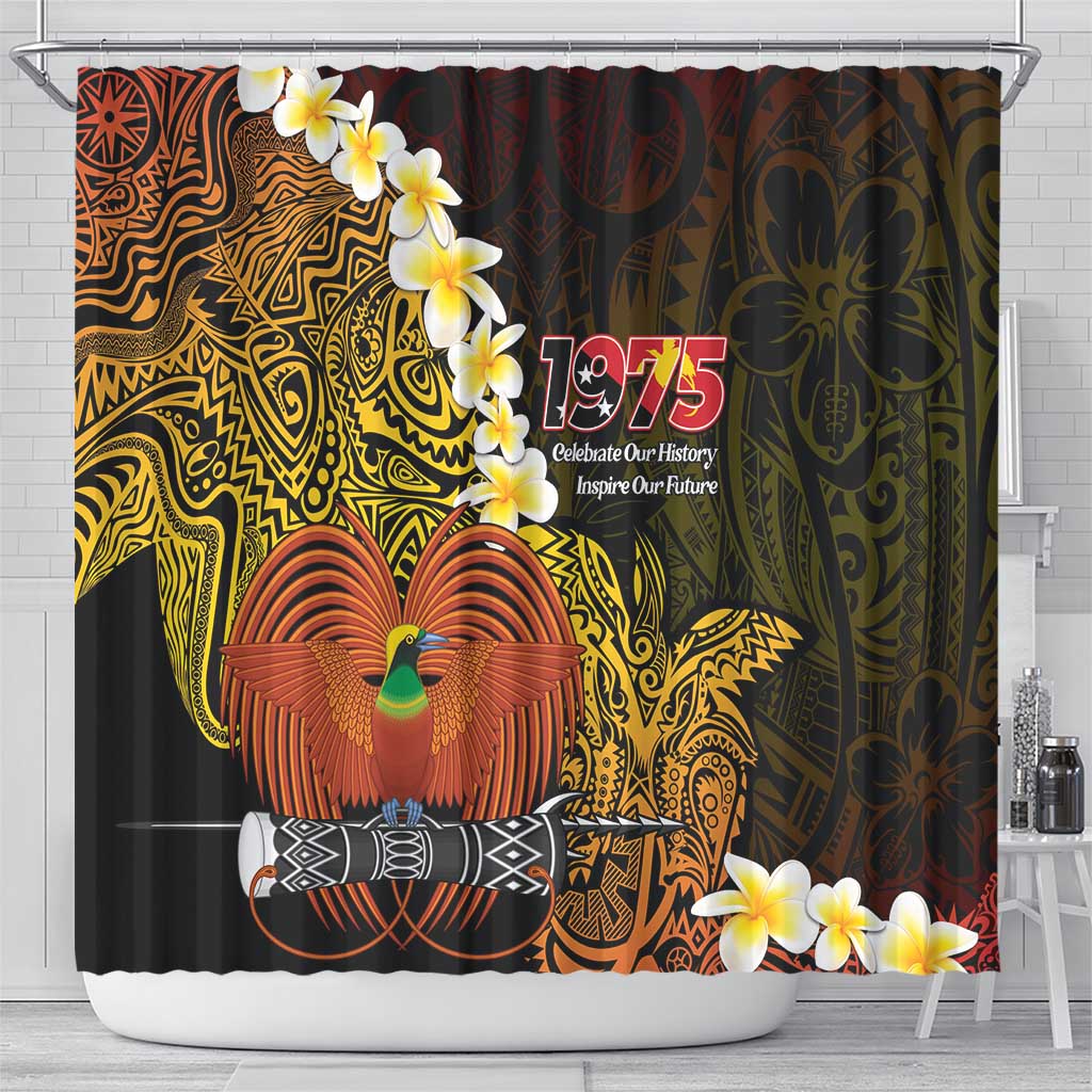 Papua New Guinea 1975 Shower Curtain Create Our History Inspire Our Future - Polynesian Pride