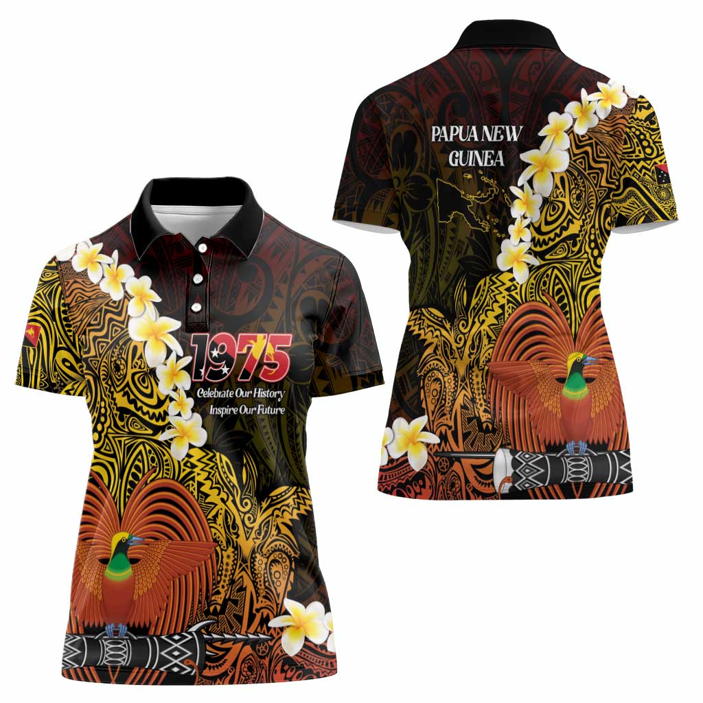 Papua New Guinea 1975 Women Polo Shirt Create Our History Inspire Our Future - Polynesian Pride