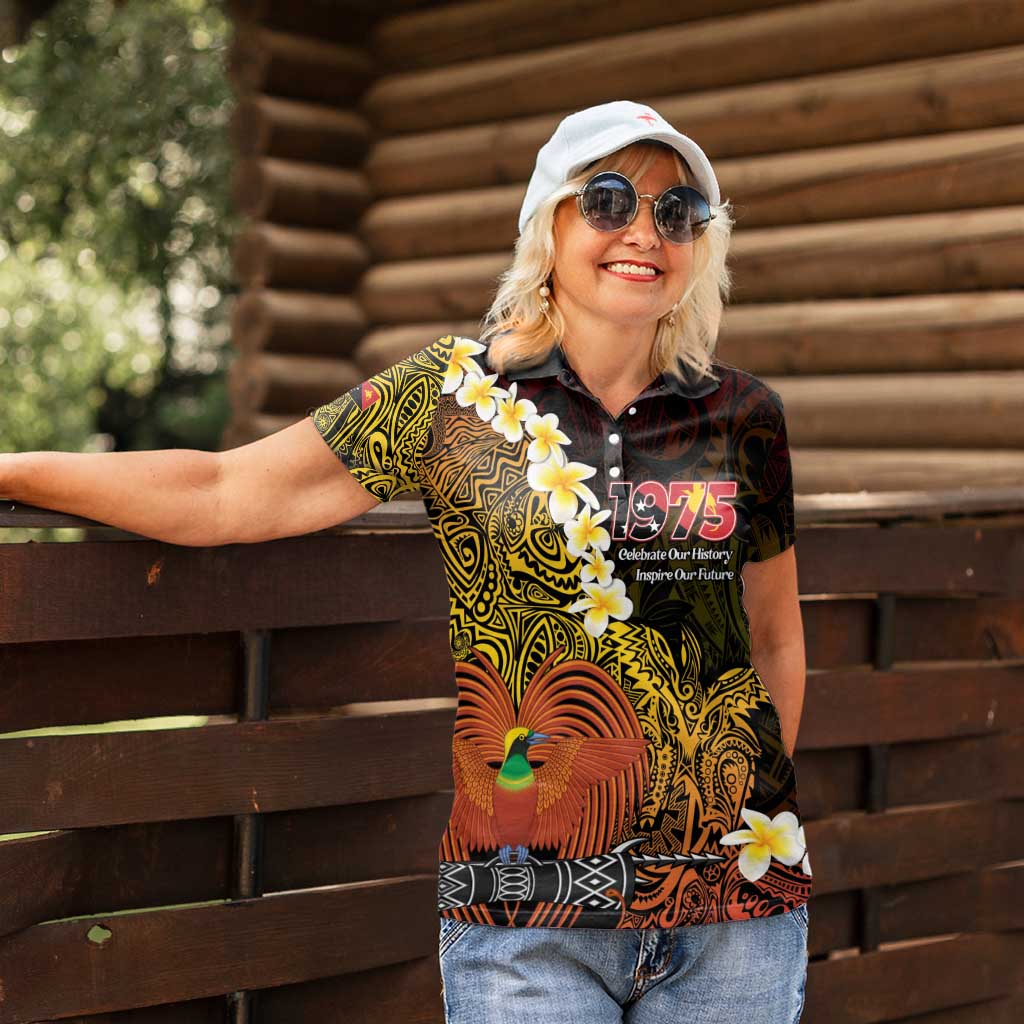 Papua New Guinea 1975 Women Polo Shirt Create Our History Inspire Our Future - Polynesian Pride