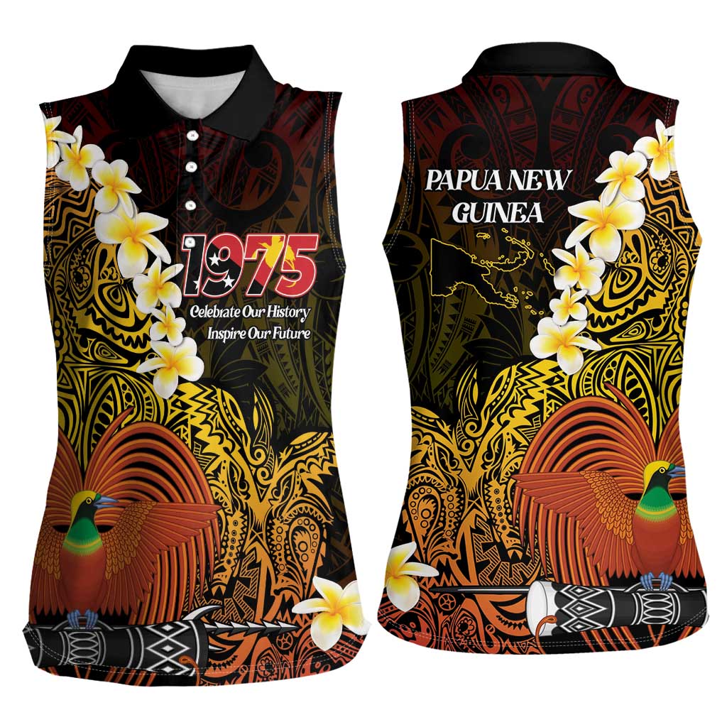 Papua New Guinea 1975 Women Sleeveless Polo Shirt Create Our History Inspire Our Future - Polynesian Pride