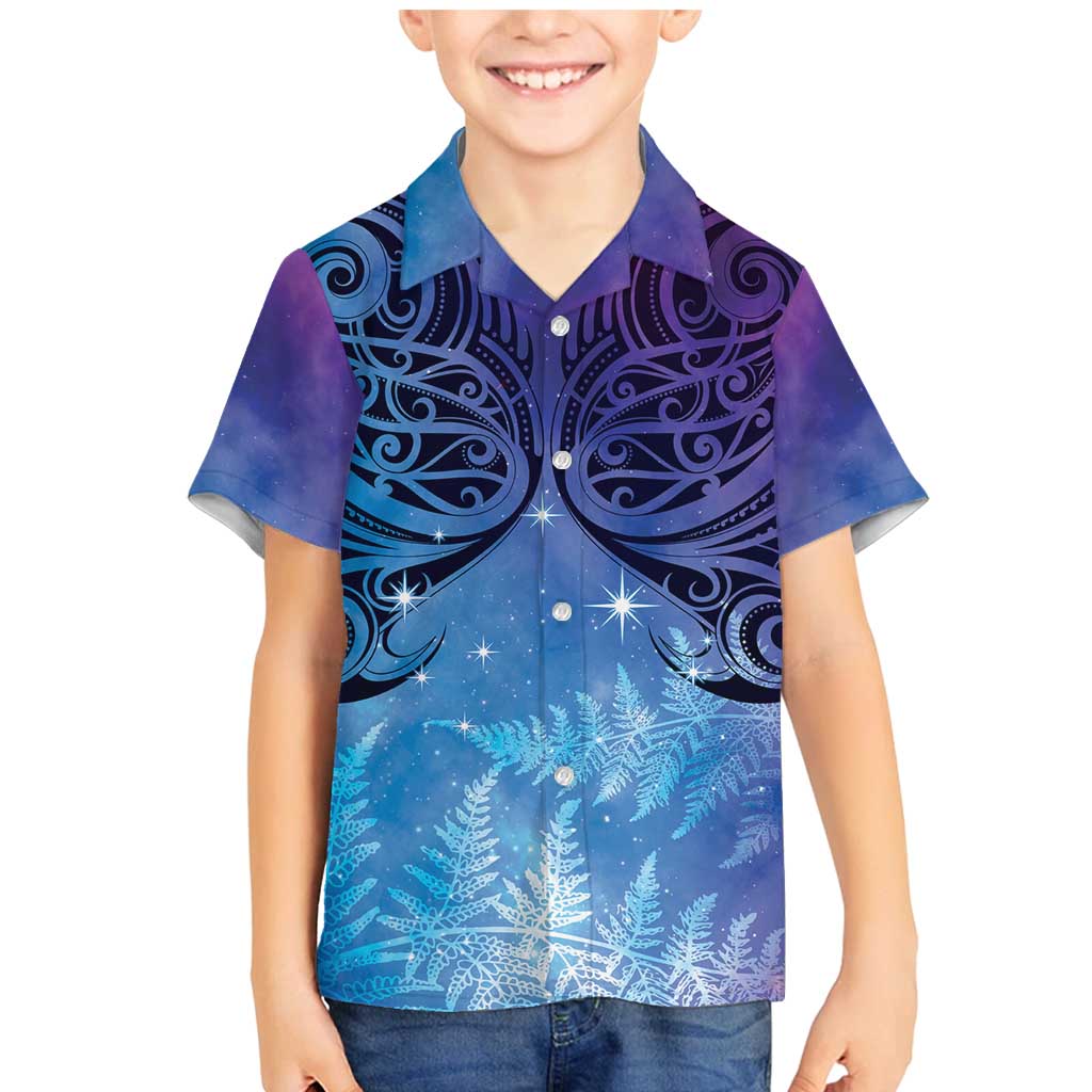 New Zealand Matariki Family Matching Mermaid Dress and Hawaiian Shirt Aotearoa Maori New Year Galaxy Maori Silver Fern