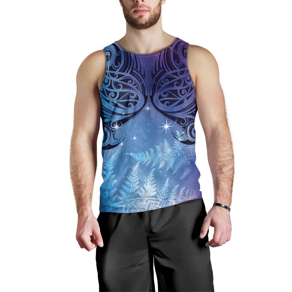 New Zealand Matariki Men Tank Top Aotearoa Maori New Year Galaxy Maori Silver Fern