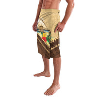 Personalised Bula Vinaka Fiji Drua Lavalava Fijian Traditional Canoe Tapa Cloth Beige LT14 - Polynesian Pride