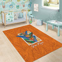 Aloha Hawaii Pua Manu Area Rug Hawaiian Bird of Paradise Flowers Stylized Stamp LT14 - Polynesian Pride