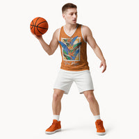 Aloha Hawaii Pua Manu Basketball Jersey Hawaiian Bird of Paradise Flowers Stylized Stamp LT14 - Polynesian Pride