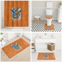 Aloha Hawaii Pua Manu Bathroom Set Hawaiian Bird of Paradise Flowers Stylized Stamp LT14 - Polynesian Pride