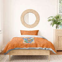Aloha Hawaii Pua Manu Bedding Set Hawaiian Bird of Paradise Flowers Stylized Stamp LT14 - Polynesian Pride