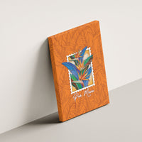 Aloha Hawaii Pua Manu Canvas Wall Art Hawaiian Bird of Paradise Flowers Stylized Stamp LT14 - Polynesian Pride