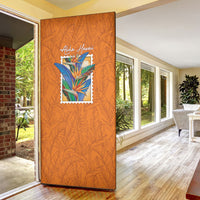 Aloha Hawaii Pua Manu Door Cover Hawaiian Bird of Paradise Flowers Stylized Stamp LT14 - Polynesian Pride
