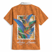 Aloha Hawaii Pua Manu Hawaiian Shirt Hawaiian Bird of Paradise Flowers Stylized Stamp LT14 - Polynesian Pride