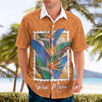 Aloha Hawaii Pua Manu Hawaiian Shirt Hawaiian Bird of Paradise Flowers Stylized Stamp LT14 - Polynesian Pride