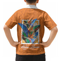 Aloha Hawaii Pua Manu Hawaiian Shirt Hawaiian Bird of Paradise Flowers Stylized Stamp LT14 - Polynesian Pride