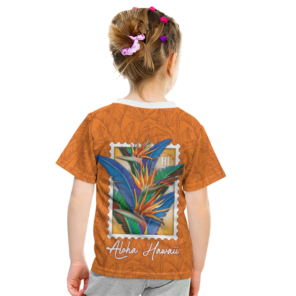 Aloha Hawaii Pua Manu Kid T Shirt Hawaiian Bird of Paradise Flowers Stylized Stamp LT14 - Polynesian Pride