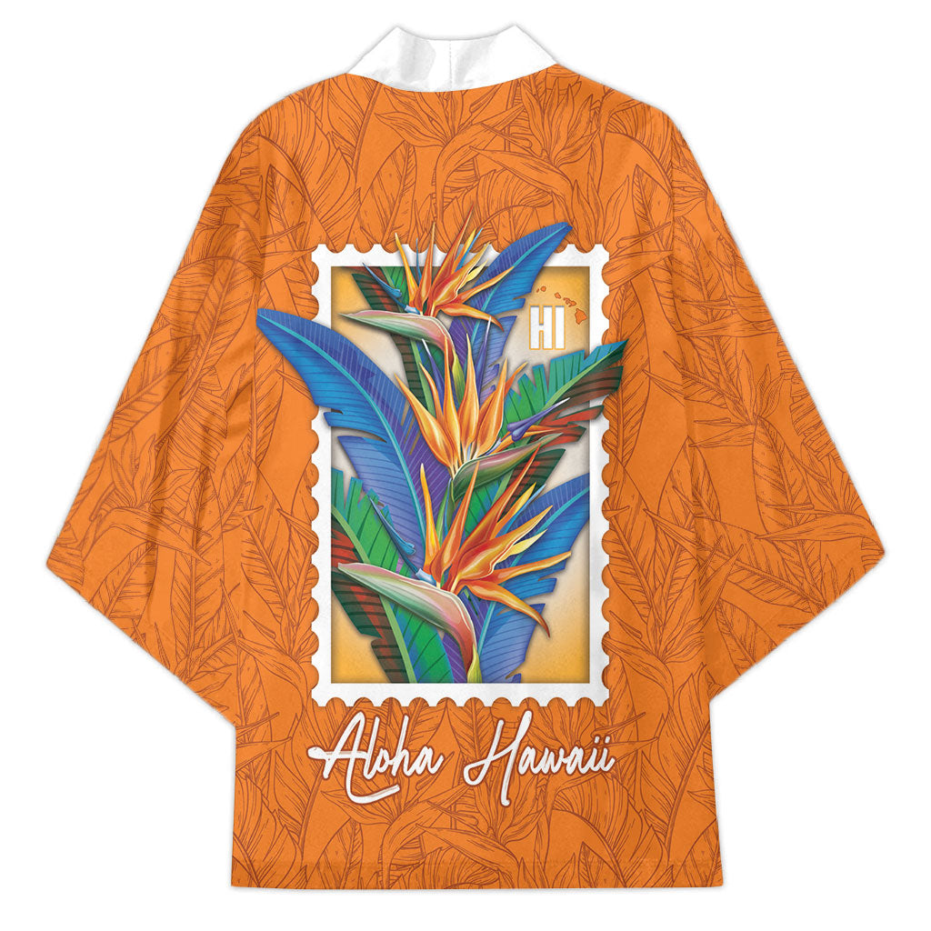 Aloha Hawaii Pua Manu Kimono Hawaiian Bird of Paradise Flowers Stylized Stamp LT14 - Polynesian Pride