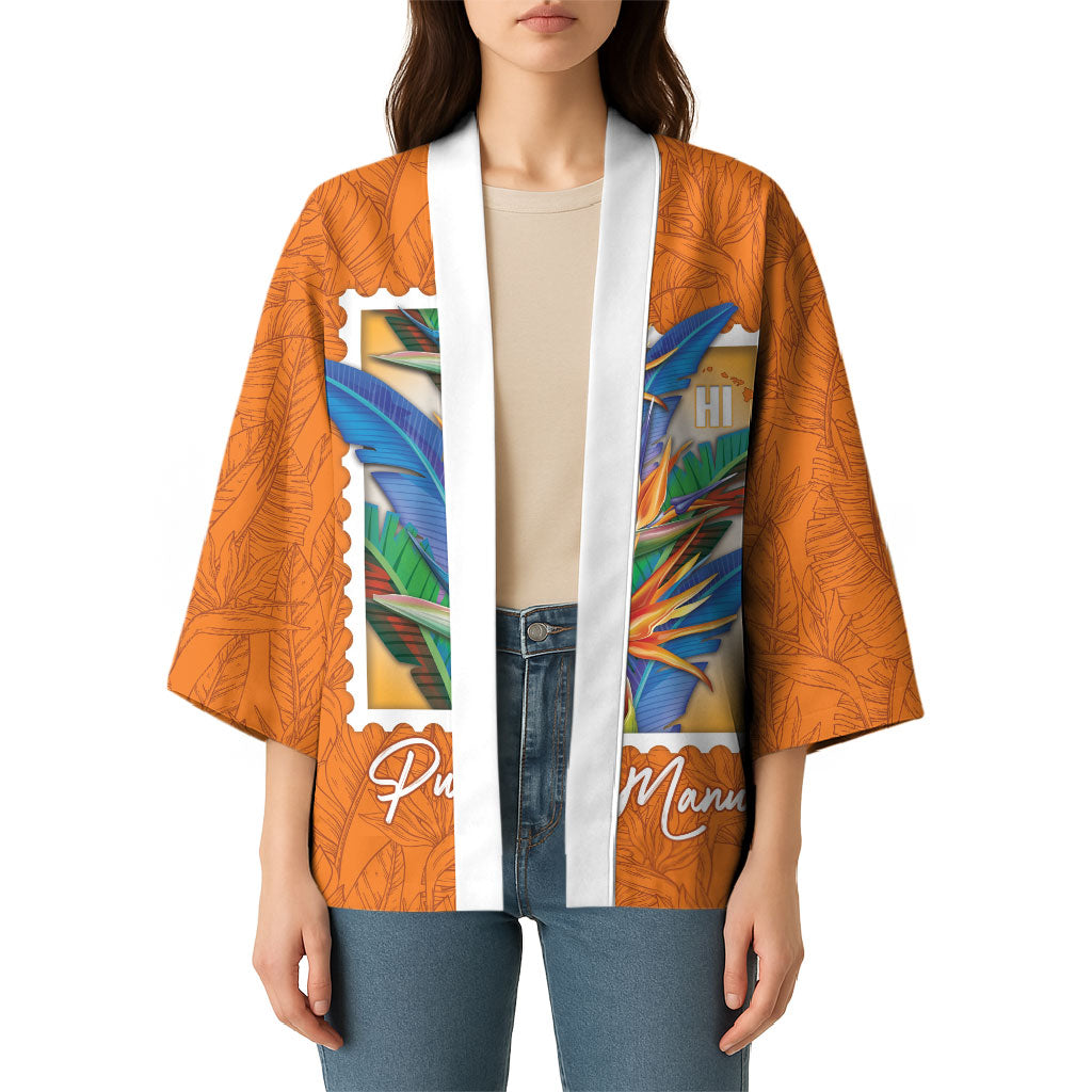 Aloha Hawaii Pua Manu Kimono Hawaiian Bird of Paradise Flowers Stylized Stamp LT14 - Polynesian Pride