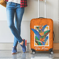 Aloha Hawaii Pua Manu Luggage Cover Hawaiian Bird of Paradise Flowers Stylized Stamp LT14 - Polynesian Pride