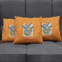 Aloha Hawaii Pua Manu Pillow Cover Hawaiian Bird of Paradise Flowers Stylized Stamp LT14 - Polynesian Pride