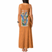 Aloha Hawaii Pua Manu Tank Maxi Dress Hawaiian Bird of Paradise Flowers Stylized Stamp LT14 - Polynesian Pride