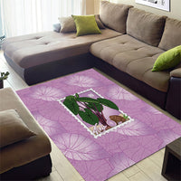Aloha Hawaii Kalo Area Rug Hawaiian Taro Leaves Stylized Stamp LT14 - Polynesian Pride