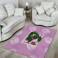 Aloha Hawaii Kalo Area Rug Hawaiian Taro Leaves Stylized Stamp LT14 - Polynesian Pride