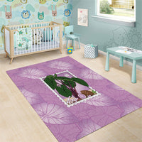 Aloha Hawaii Kalo Area Rug Hawaiian Taro Leaves Stylized Stamp LT14 - Polynesian Pride
