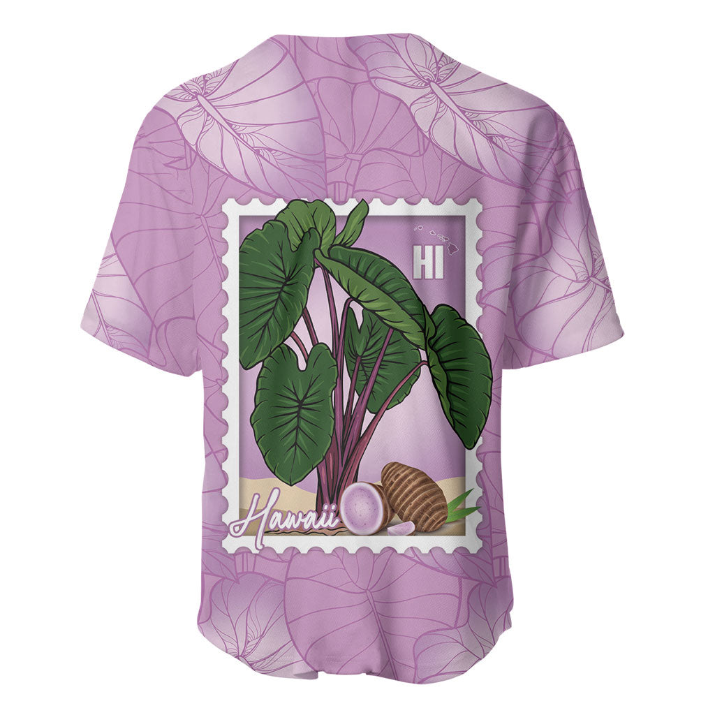 Aloha Hawaii Kalo Baseball Jersey Hawaiian Taro Leaves Stylized Stamp LT14 - Polynesian Pride