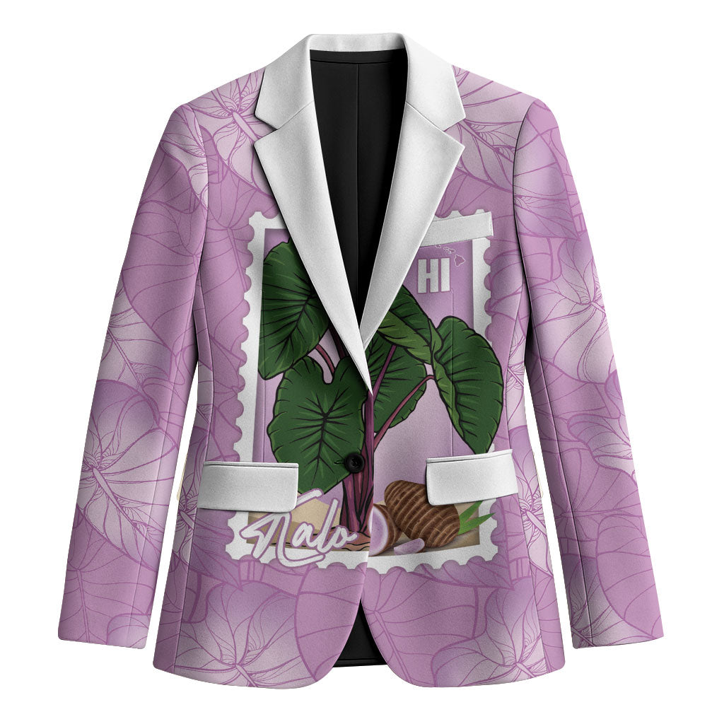 Aloha Hawaii Kalo Blazer Hawaiian Taro Leaves Stylized Stamp LT14 Unisex Purple - Polynesian Pride